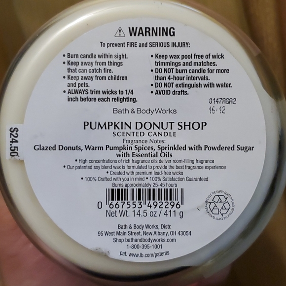 Pumpkin Donut Shop BBW Candle - Picture 3 of 4